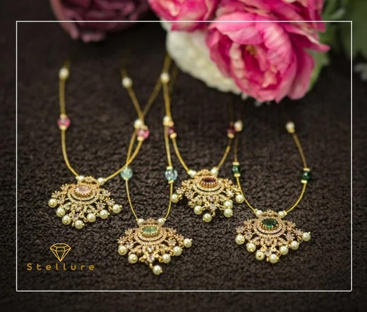 AD Stone Floral Invisible Necklace